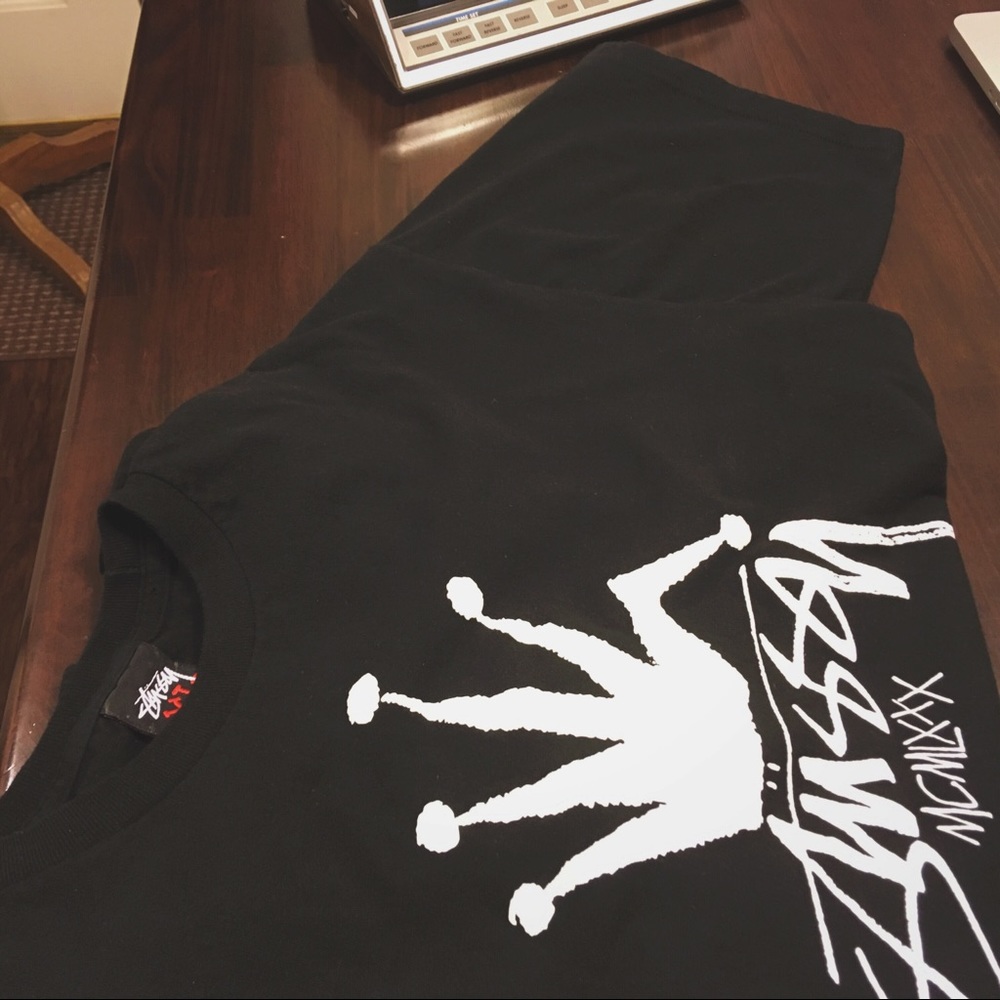 STUSSY Logo MCMLXXX Size XL Black T-Shirt ⚡️⚡️ - Picture 7 of 8